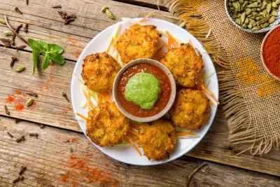 Pure vegetarian dish at Param Food Complex